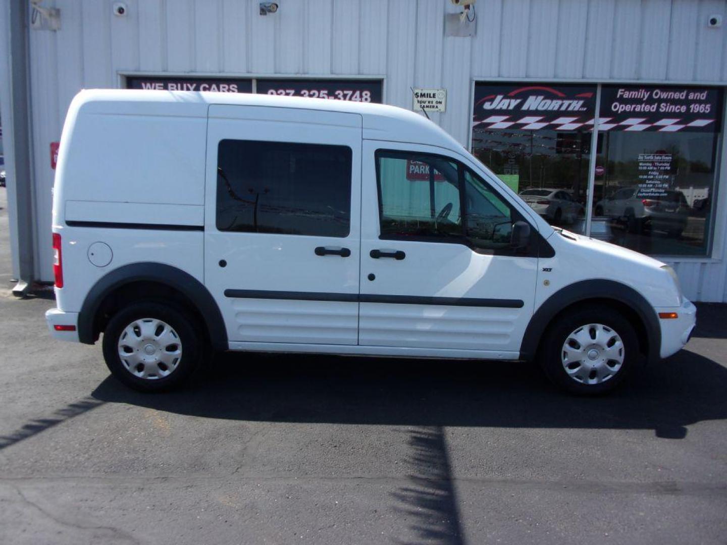 2012 WHITE FORD TRANSIT CONNECT XLT (NM0LS6BN9CT) with an 2.0L engine, Automatic transmission, located at 501 E. Columbia St., Springfield, OH, 45503, (800) 262-7122, 39.925262, -83.801796 - Photo#0