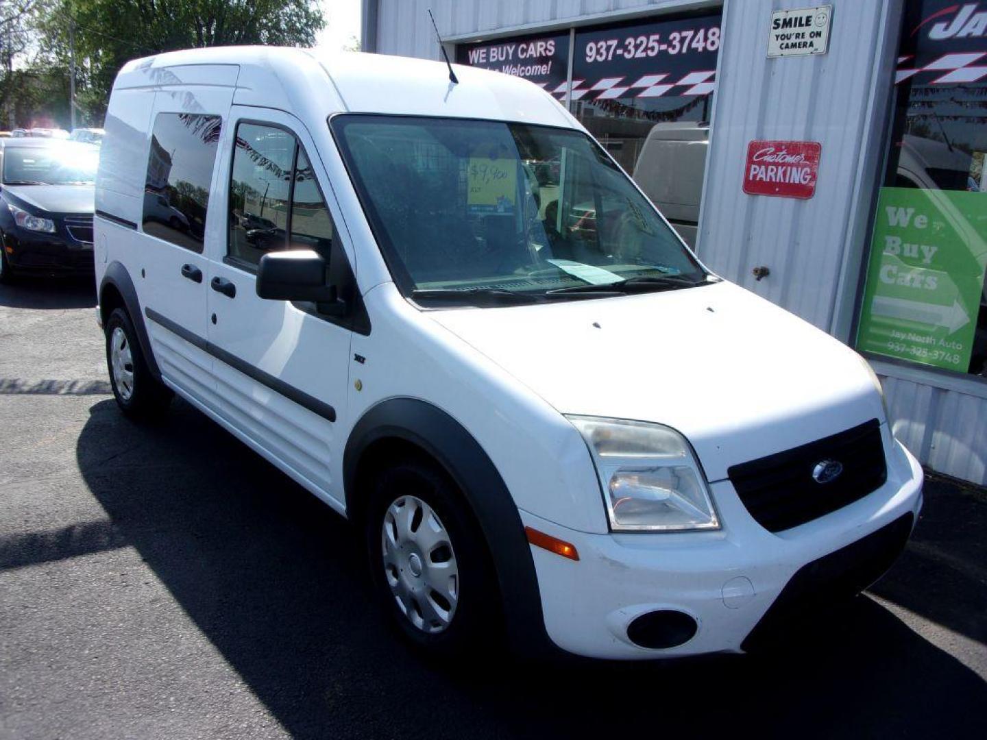 2012 WHITE FORD TRANSIT CONNECT XLT (NM0LS6BN9CT) with an 2.0L engine, Automatic transmission, located at 501 E. Columbia St., Springfield, OH, 45503, (800) 262-7122, 39.925262, -83.801796 - Photo#1