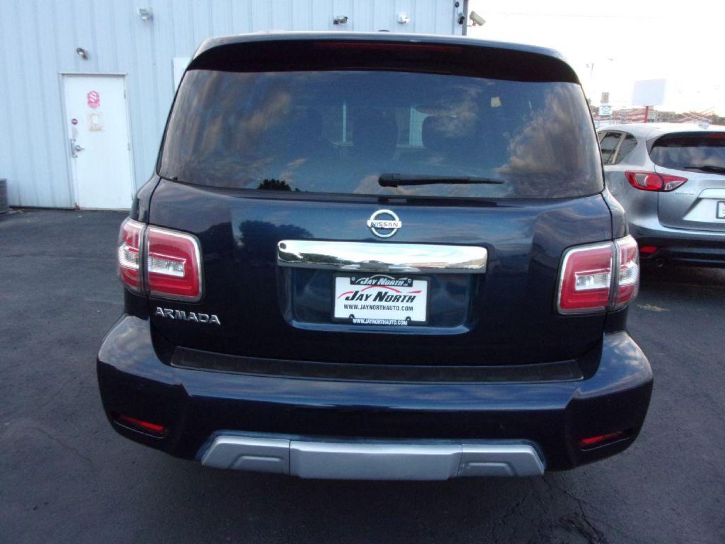 2018 BLUE NISSAN ARMADA SV (JN8AY2ND1J9) with an 5.6L engine, Automatic transmission, located at 501 E. Columbia St., Springfield, OH, 45503, (800) 262-7122, 39.925262, -83.801796 - *** 5.6L V8 *** 3rd Row Seating *** Power lift gate *** Bose Audio *** 2wd *** Serviced and Detailed *** NICE!!! *** Jay North Auto has offered hand picked vehicles since 1965! Our customer's enjoy a NO pressure buying experience with a small town feel. All of our vehicles get fully inspected a - Photo#4