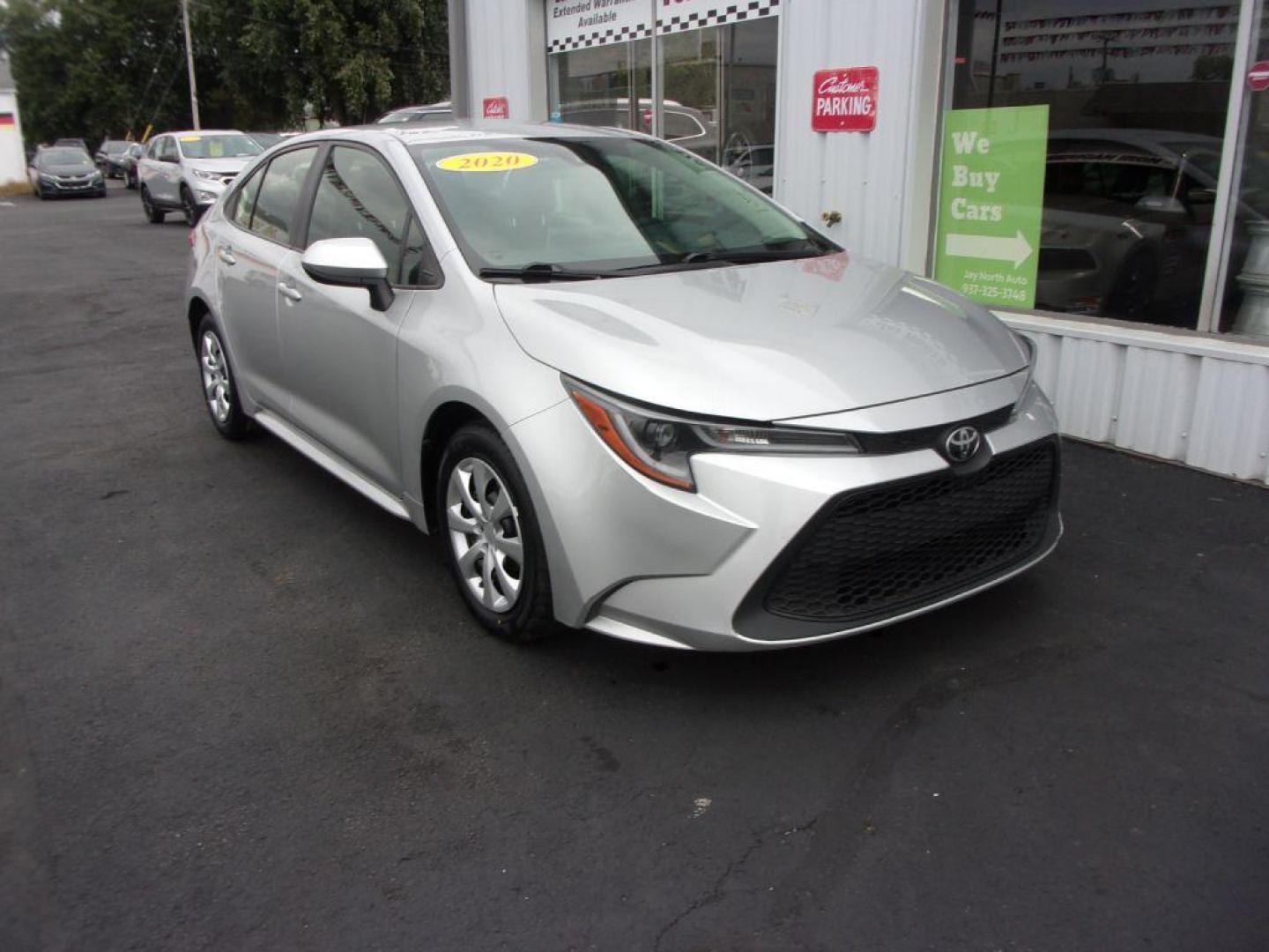 2020 SILVER TOYOTA COROLLA LE (JTDEPRAE9LJ) with an 1.8L engine, Continuously Variable transmission, located at 501 E. Columbia St., Springfield, OH, 45503, (800) 262-7122, 39.925262, -83.801796 - Photo#2