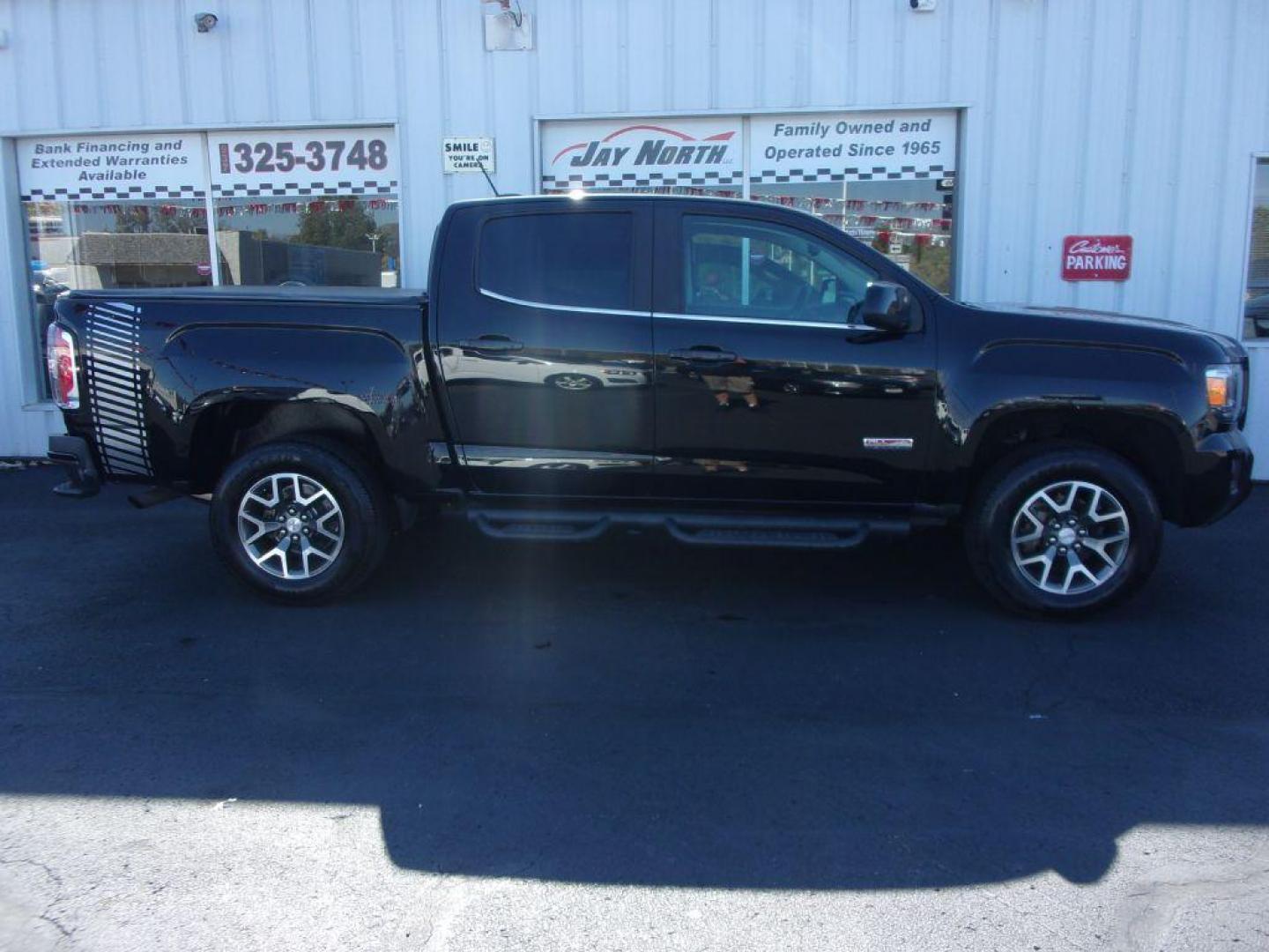 2018 BLACK GMC CANYON SLE (1GTG6CEN1J1) with an 3.6L engine, Automatic transmission, located at 501 E. Columbia St., Springfield, OH, 45503, (800) 262-7122, 39.925262, -83.801796 - *** New Goodyear Tires *** All Terrain Package *** 3.6L V6 *** Bose Audio *** Serviced and Detailed *** Bed Cover *** Bed Liner *** Tow Package *** Remote Start *** All Weather Mats *** NICE!!!! *** Jay North Auto has offered hand picked vehicles since 1965! Our customer's enjoy a NO pressure buy - Photo#0