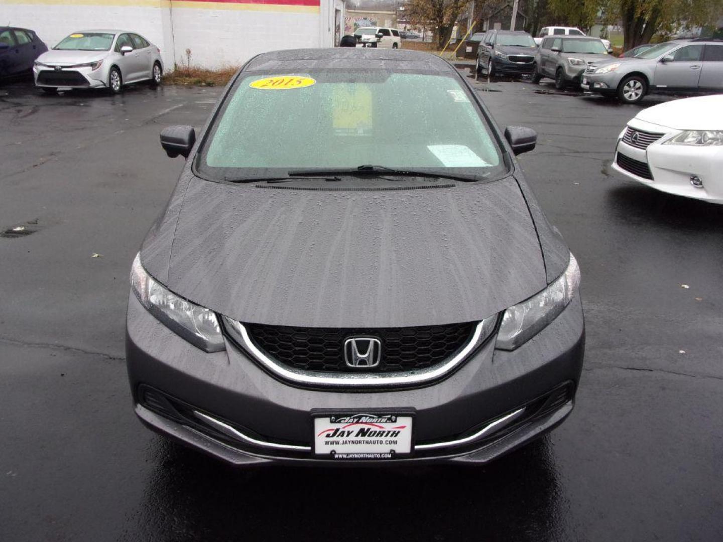 2015 GRAY HONDA CIVIC EX (19XFB2F81FE) with an 1.8L engine, Continuously Variable transmission, located at 501 E. Columbia St., Springfield, OH, 45503, (800) 262-7122, 39.925262, -83.801796 - Photo#2