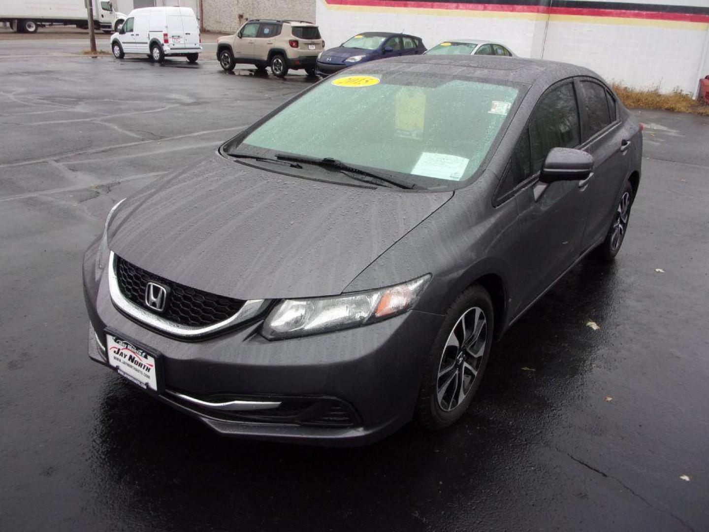 2015 GRAY HONDA CIVIC EX (19XFB2F81FE) with an 1.8L engine, Continuously Variable transmission, located at 501 E. Columbia St., Springfield, OH, 45503, (800) 262-7122, 39.925262, -83.801796 - Photo#3