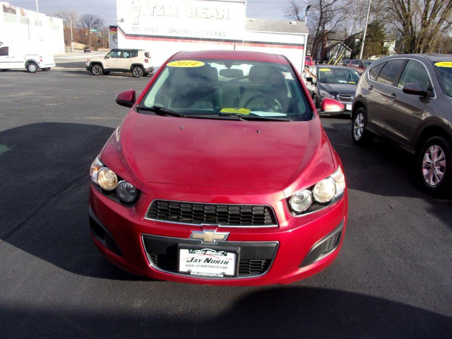 2014 RED CHEVROLET SONIC LT (1G1JC6SH6E4) with an 1.8L engine, Automatic transmission, located at 501 E. Columbia St., Springfield, OH, 45503, (800) 262-7122, 39.925262, -83.801796 - Photo#2