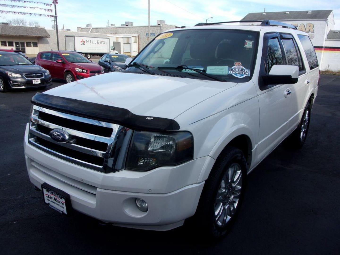 2014 WHITE FORD EXPEDITION LIMITED (1FMJU2A57EE) with an 5.4L engine, Automatic transmission, located at 501 E. Columbia St., Springfield, OH, 45503, (800) 262-7122, 39.925262, -83.801796 - *** LOW MILEAGE *** 1 Owner *** Limited *** Loaded *** Power Running Boards *** Second Row Buckets *** Serviced and Detailed *** Power third row folding seats *** Premium Audio w/ Sub *** Touchscreen Navigation *** 5.4L V8 w/ 4x4 **** WOW *** Jay North Auto has offered hand picked vehicles since - Photo#3