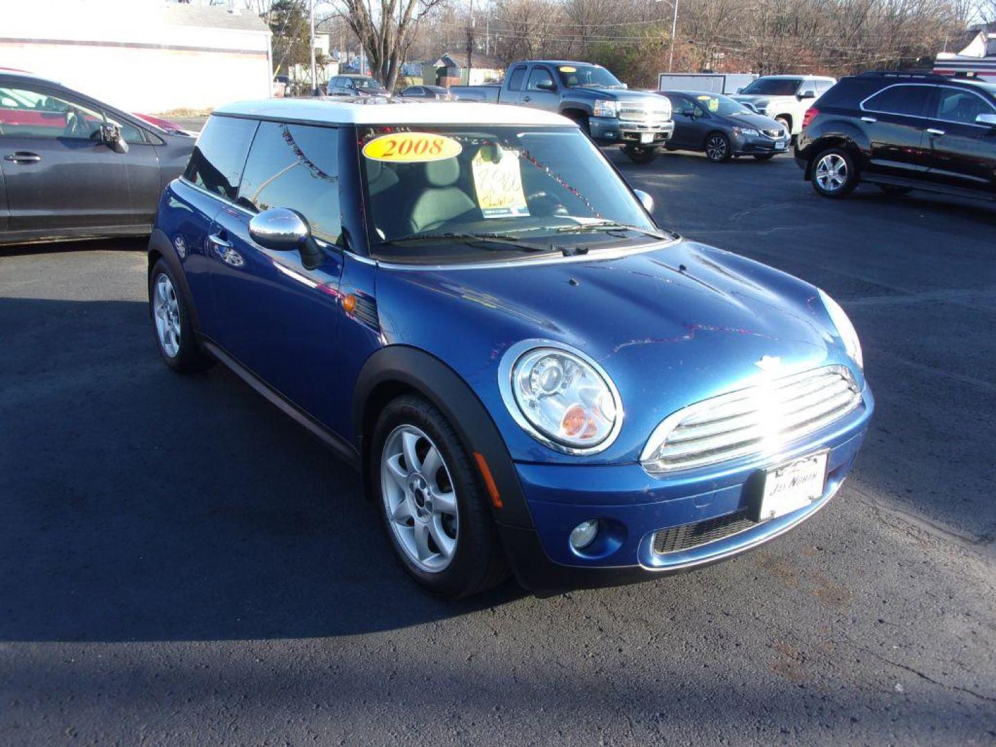 2008 BLUE MINI COOPER (WMWMF33568T) with an 1.6L engine, 6-Speed Manual transmission, located at 501 E. Columbia St., Springfield, OH, 45503, (800) 262-7122, 39.925262, -83.801796 - ***Clean Carfax***Mini Cooper***6-speed Manual***Leather Seating***Sunroof***Serviced and Detailed*** Jay North Auto has offered hand picked vehicles since 1965! Our customer's enjoy a NO pressure buying experience with a small town feel. All of our vehicles get fully inspected and detailed. We - Photo#0