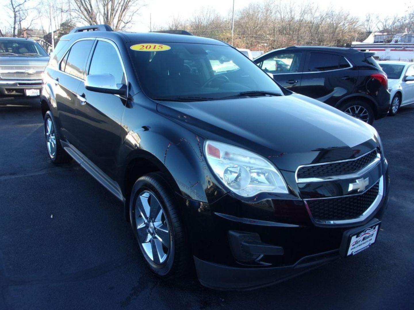 2015 BLACK CHEVROLET EQUINOX LT (2GNALBEK9F6) with an 2.4L engine, Automatic transmission, located at 501 E. Columbia St., Springfield, OH, 45503, (800) 262-7122, 39.925262, -83.801796 - *** LT *** Serviced and Detailed *** Remote Start *** Back Up Camera *** Clean CarFax with 22 Service Records *** Jay North Auto has offered hand picked vehicles since 1965! Our customer's enjoy a NO pressure buying experience with a small town feel. All of our vehicles get fully inspected and d - Photo#1