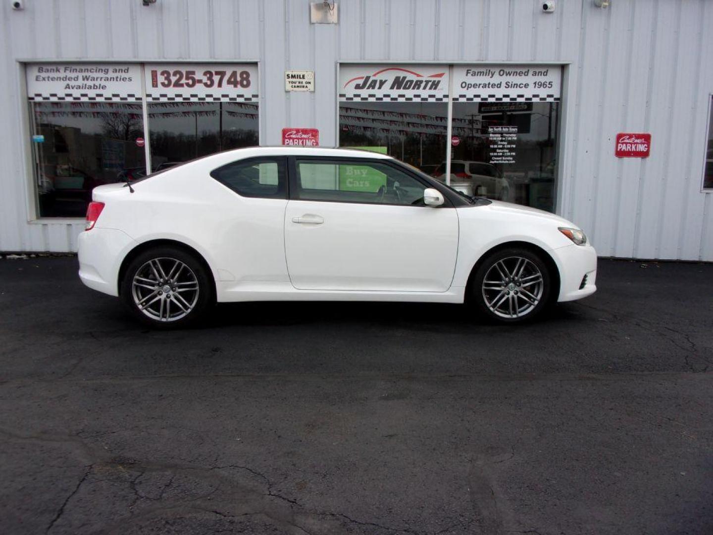 2013 WHITE SCION TC (JTKJF5C73D3) with an 2.5L engine, 6-Speed Manual transmission, located at 501 E. Columbia St., Springfield, OH, 45503, (800) 262-7122, 39.925262, -83.801796 - Photo#0