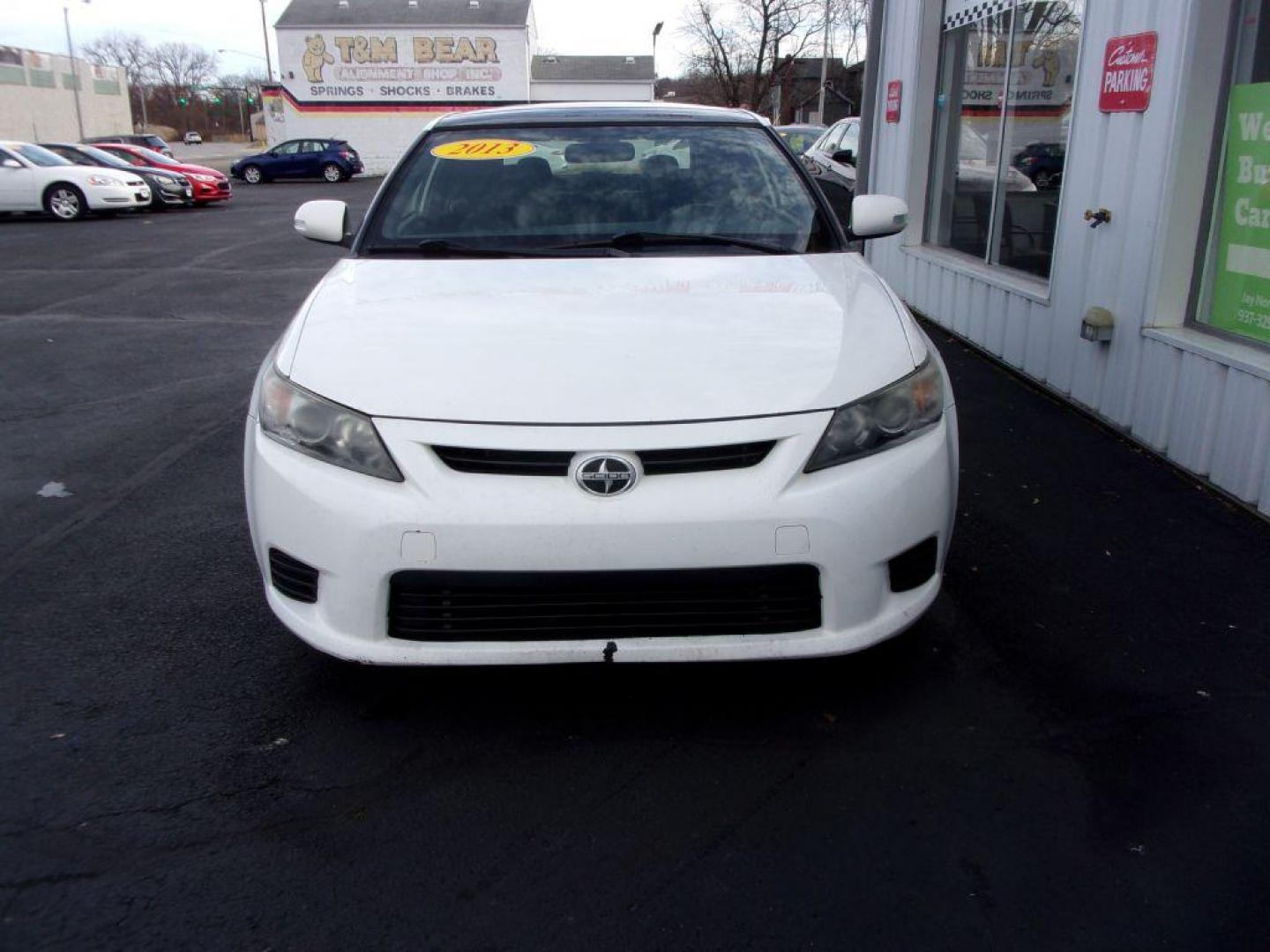 2013 WHITE SCION TC (JTKJF5C73D3) with an 2.5L engine, 6-Speed Manual transmission, located at 501 E. Columbia St., Springfield, OH, 45503, (800) 262-7122, 39.925262, -83.801796 - Photo#1