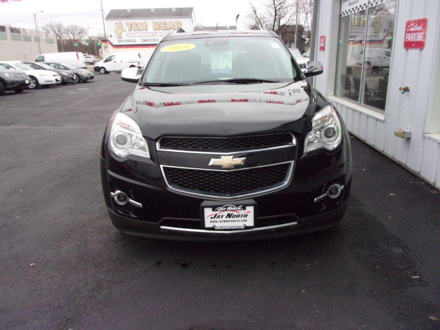 2015 BLACK CHEVROLET EQUINOX LTZ (2GNALDEK9F6) with an 2.4L engine, Automatic transmission, located at 501 E. Columbia St., Springfield, OH, 45503, (800) 262-7122, 39.925262, -83.801796 - Photo#1