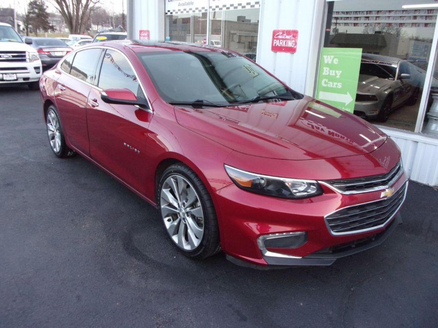 2018 RED CHEVROLET MALIBU PREMIER (1G1ZE5SX4JF) with an 2.0L engine, Automatic transmission, located at 501 E. Columbia St., Springfield, OH, 45503, (800) 262-7122, 39.925262, -83.801796 - Photo#2