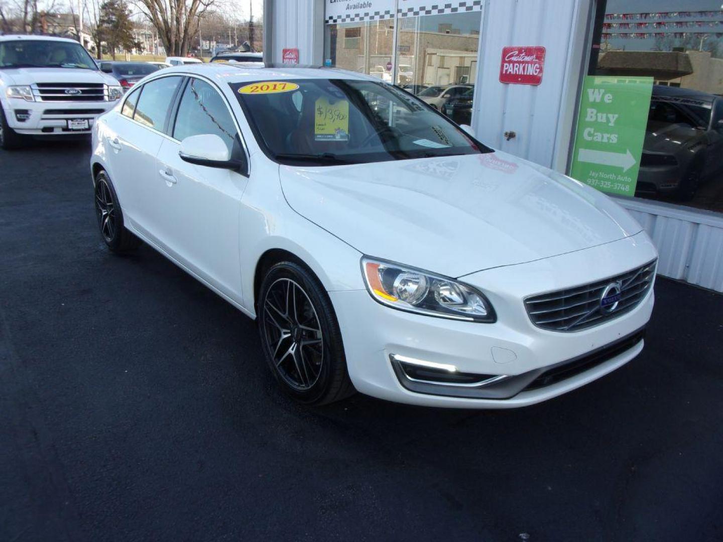 2017 WHITE VOLVO S60 INSCRIPTION (LYV402TK6HB) with an 2.0L engine, Automatic transmission, located at 501 E. Columbia St., Springfield, OH, 45503, (800) 262-7122, 39.925262, -83.801796 - Photo#1