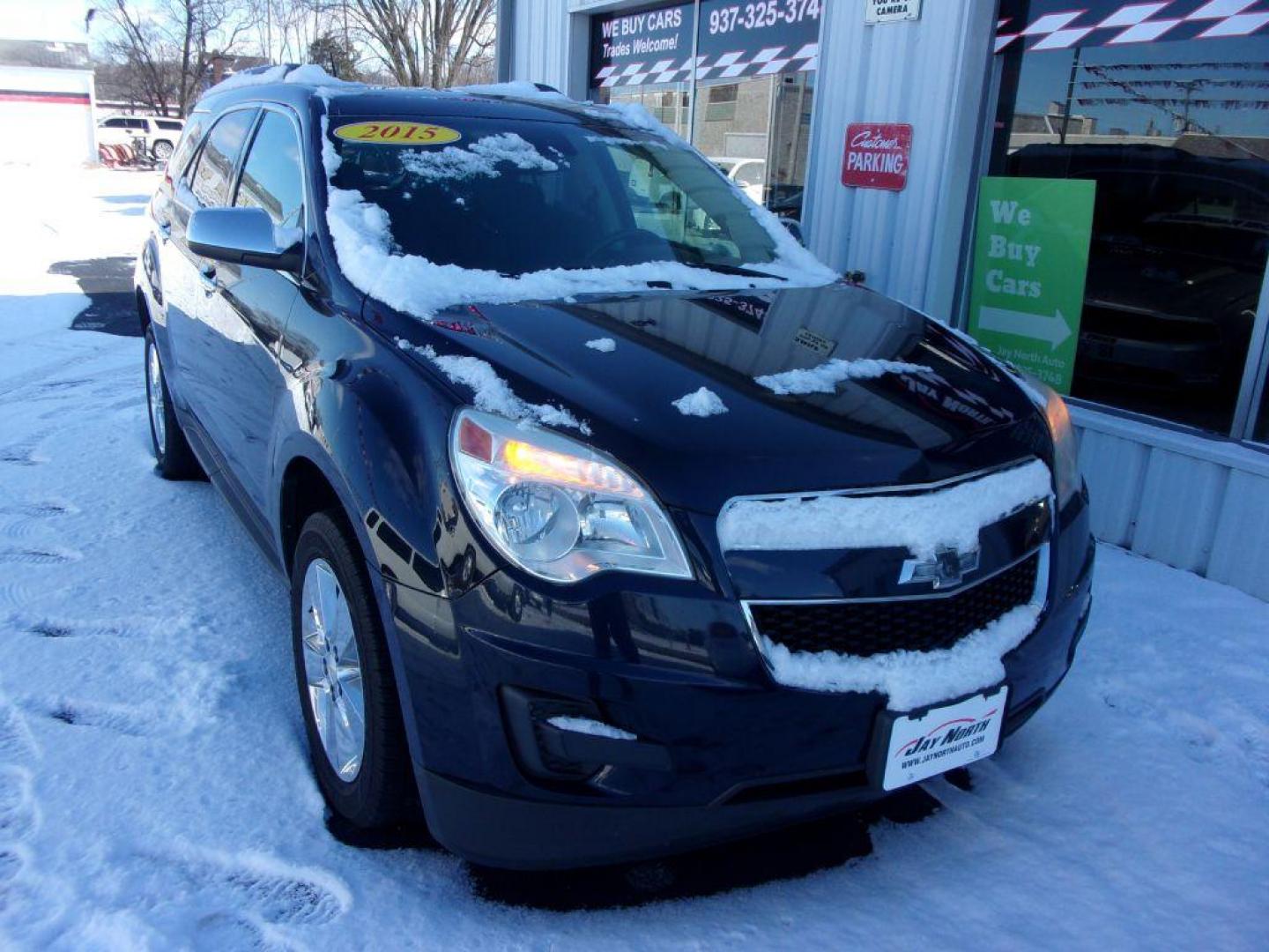 2015 BLUE CHEVROLET EQUINOX LT (2GNALBEK2F6) with an 2.4L engine, Automatic transmission, located at 501 E. Columbia St., Springfield, OH, 45503, (800) 262-7122, 39.925262, -83.801796 - *** Serviced and Detailed *** LT *** Remote Start *** Premium Audio w/ Back Up Camera *** 22 Service Records on Clean CarFax *** Jay North Auto has offered hand picked vehicles since 1965! Our customer's enjoy a NO pressure buying experience with a small town feel. All of our vehicles get fully - Photo#1