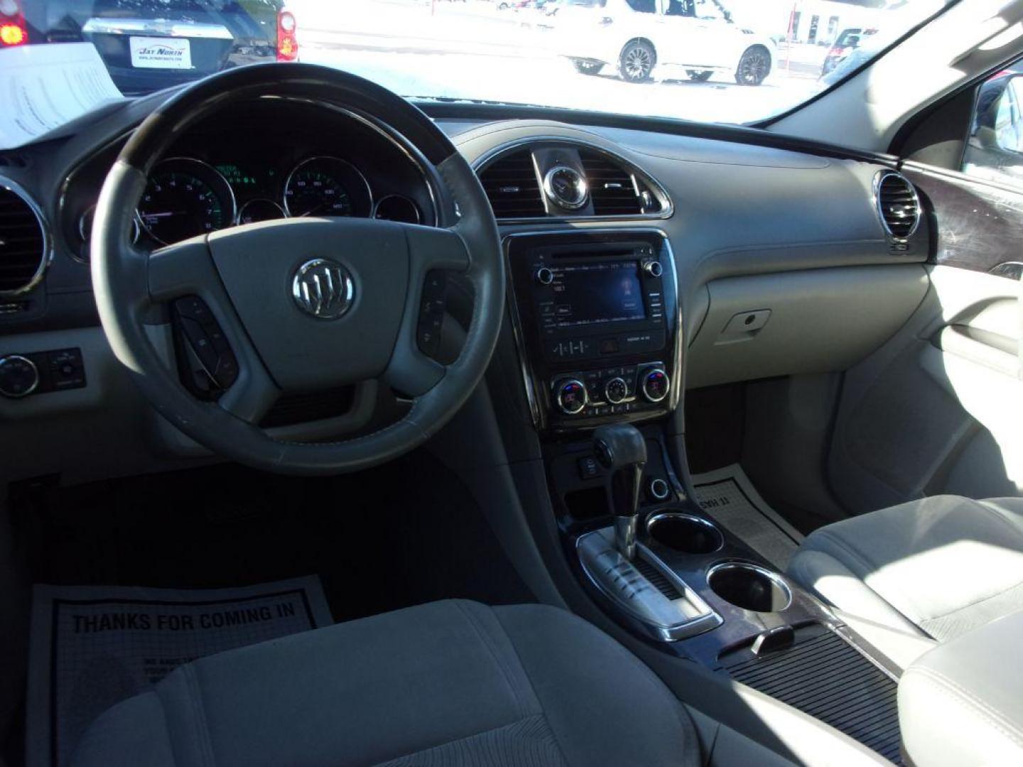 2017 GRAY BUICK ENCLAVE CONVENIENCE (5GAKRAKD7HJ) with an 3.6L engine, Automatic transmission, located at 501 E. Columbia St., Springfield, OH, 45503, (800) 262-7122, 39.925262, -83.801796 - *** Clean CarFax *** V6 fwd *** Serviced and Detailed *** NICE! *** 3rd Row Seating *** Back Up Camera *** Premium Audio w/ Touchscreen *** Power Liftgate *** Jay North Auto has offered hand picked vehicles since 1965! Our customer's enjoy a NO pressure buying experience with a small town feel. - Photo#10