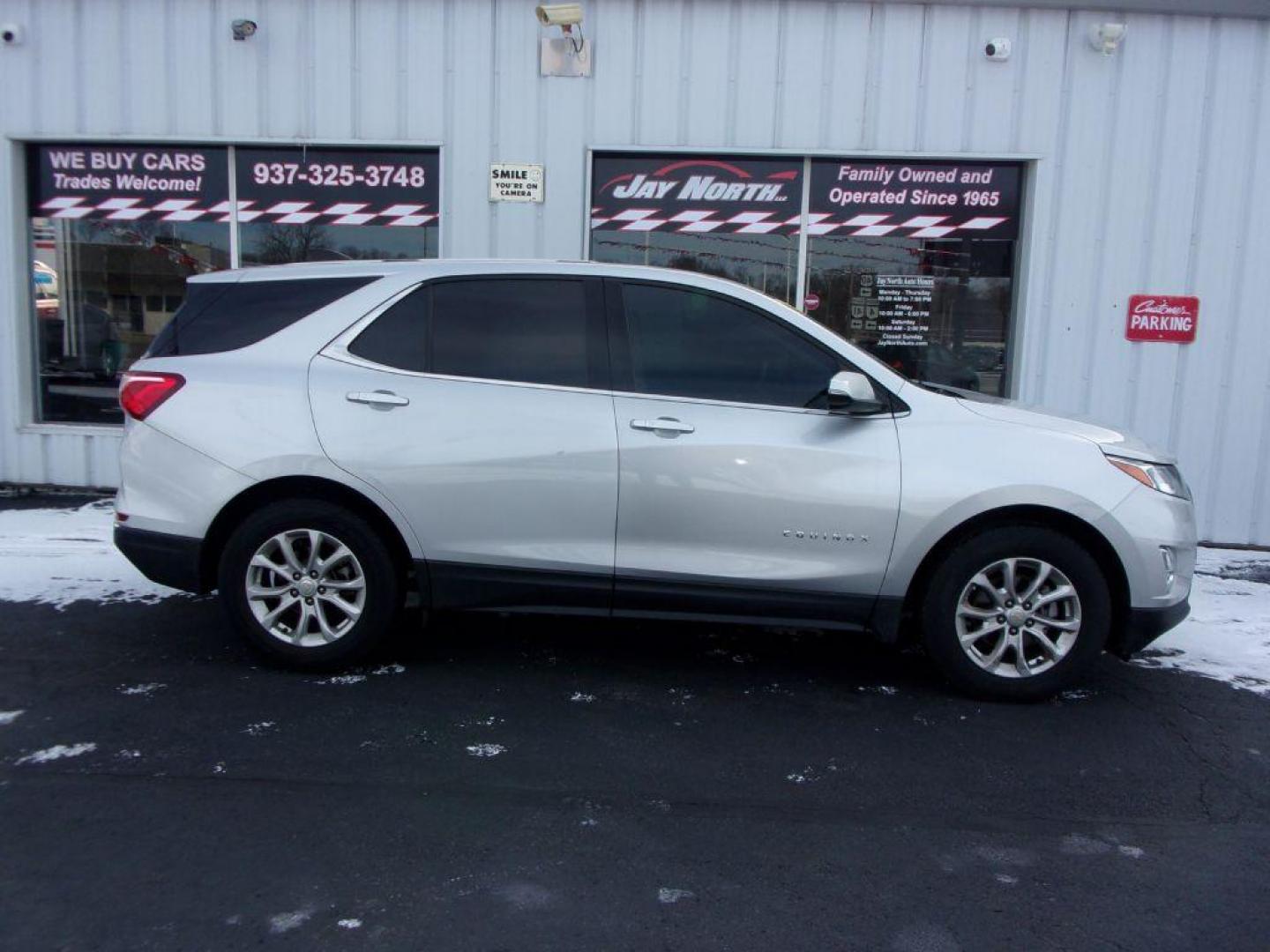 2019 SILVER CHEVROLET EQUINOX LT (2GNAXJEV9K6) with an 1.5L engine, Automatic transmission, located at 501 E. Columbia St., Springfield, OH, 45503, (800) 262-7122, 39.925262, -83.801796 - Photo#0