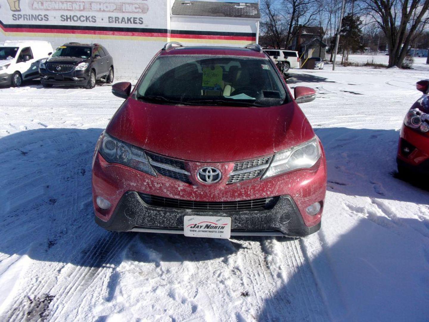 2014 RED TOYOTA RAV4 LIMITED (2T3DFREV4EW) with an 2.5L engine, Automatic transmission, located at 501 E. Columbia St., Springfield, OH, 45503, (800) 262-7122, 39.925262, -83.801796 - Photo#2