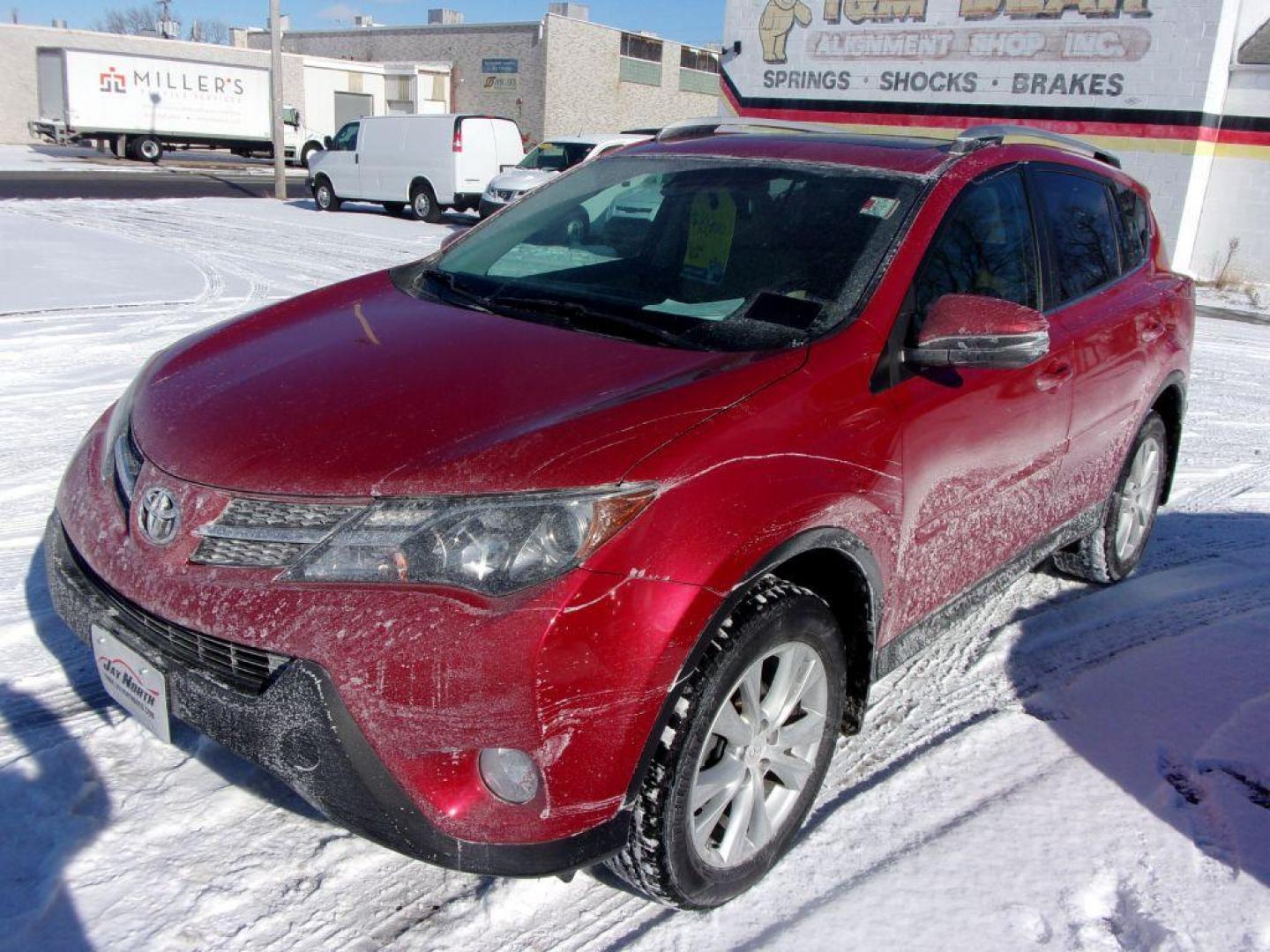 2014 RED TOYOTA RAV4 LIMITED (2T3DFREV4EW) with an 2.5L engine, Automatic transmission, located at 501 E. Columbia St., Springfield, OH, 45503, (800) 262-7122, 39.925262, -83.801796 - Photo#3