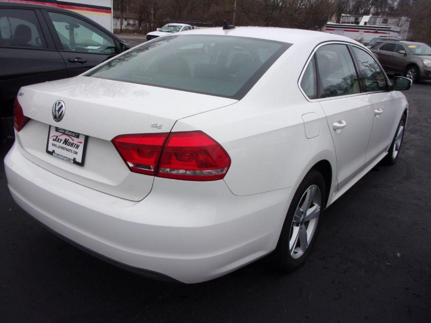 2013 WHITE VOLKSWAGEN PASSAT SE (1VWBP7A36DC) with an 2.5L engine, Automatic transmission, located at 501 E. Columbia St., Springfield, OH, 45503, (800) 262-7122, 39.925262, -83.801796 - *** SE *** Serviced and Detailed *** Leather *** Heated Seats *** Jay North Auto has offered hand picked vehicles since 1965! Our customer's enjoy a NO pressure buying experience with a small town feel. All of our vehicles get fully inspected and detailed. We are a preferred dealer for many loc - Photo#7