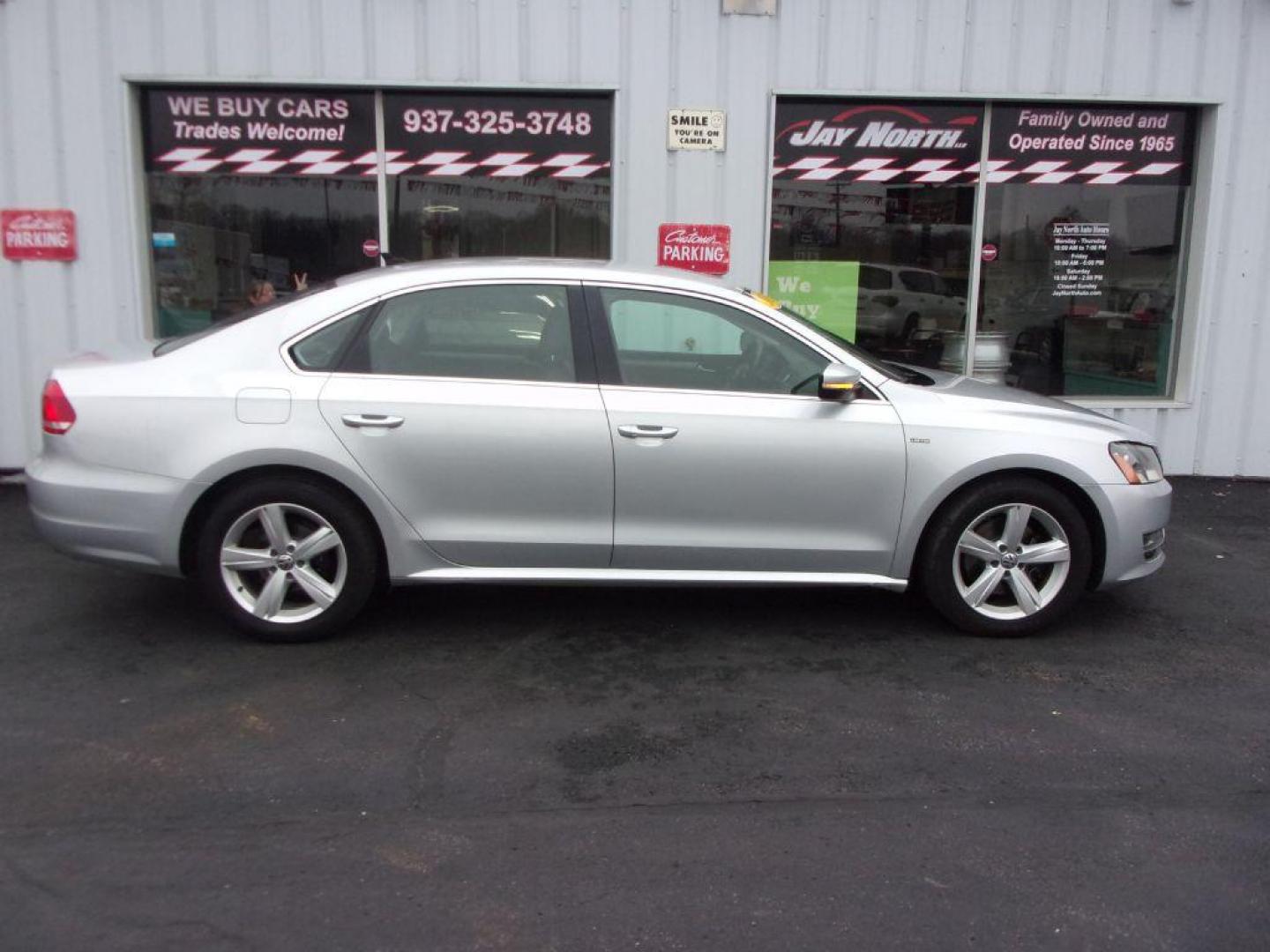 2015 SILVER VOLKSWAGEN PASSAT LIMITED (1VWAT7A34FC) with an 1.8L engine, Automatic transmission, located at 501 E. Columbia St., Springfield, OH, 45503, (800) 262-7122, 39.925262, -83.801796 - *** Limited *** Serviced and Detailed *** 1.8L *** Premium Audio *** Jay North Auto has offered hand picked vehicles since 1965! Our customer's enjoy a NO pressure buying experience with a small town feel. All of our vehicles get fully inspected and detailed. We are a preferred dealer for many - Photo#0