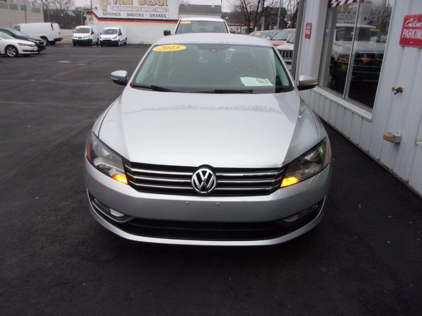 2015 SILVER VOLKSWAGEN PASSAT LIMITED (1VWAT7A34FC) with an 1.8L engine, Automatic transmission, located at 501 E. Columbia St., Springfield, OH, 45503, (800) 262-7122, 39.925262, -83.801796 - *** Limited *** Serviced and Detailed *** 1.8L *** Premium Audio *** Jay North Auto has offered hand picked vehicles since 1965! Our customer's enjoy a NO pressure buying experience with a small town feel. All of our vehicles get fully inspected and detailed. We are a preferred dealer for many - Photo#2