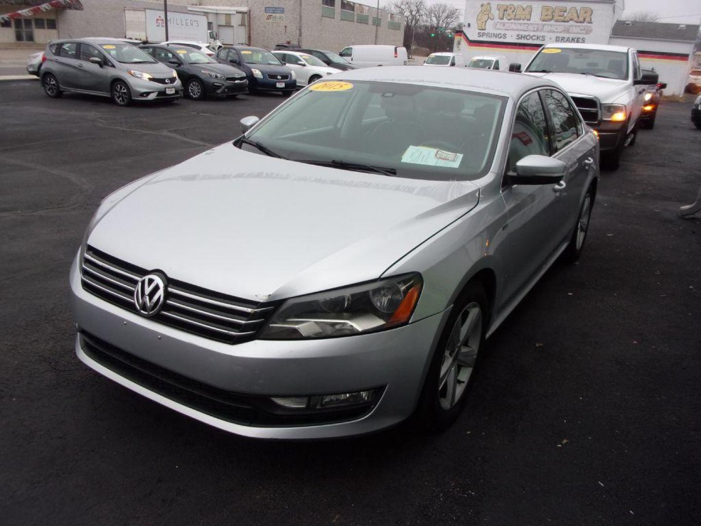 2015 SILVER VOLKSWAGEN PASSAT LIMITED (1VWAT7A34FC) with an 1.8L engine, Automatic transmission, located at 501 E. Columbia St., Springfield, OH, 45503, (800) 262-7122, 39.925262, -83.801796 - *** Limited *** Serviced and Detailed *** 1.8L *** Premium Audio *** Jay North Auto has offered hand picked vehicles since 1965! Our customer's enjoy a NO pressure buying experience with a small town feel. All of our vehicles get fully inspected and detailed. We are a preferred dealer for many - Photo#3