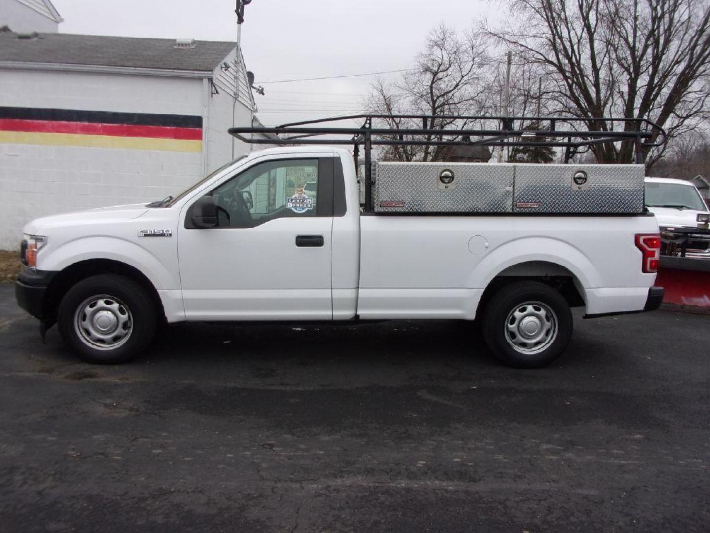 2018 WHITE FORD F150 XL LONG BED (1FTMF1CB0JK) with an 3.3L engine, Automatic transmission, located at 501 E. Columbia St., Springfield, OH, 45503, (800) 262-7122, 39.925262, -83.801796 - *** 1 Owner *** Work Truck w/ Racks and Side Bins *** Serviced and Detailed *** V6 *** Long Bed *** EQUIPMENT GROUP 100A XL SERIES .17'' SILVER STEEL WHEELS .245/70R 17 BSW ALL-SEASON 3.55 RATIO REGULAR AXLE 6170# GVWR PACKAGE FRONT LICENSE PLATE BRACKET VINYL 40/20/40 FRONT FLEX FUEL V - Photo#0