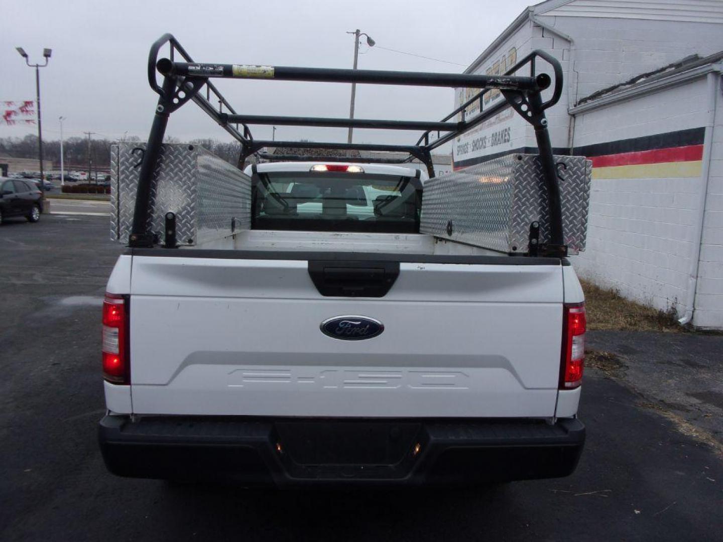 2018 WHITE FORD F150 XL LONG BED (1FTMF1CB0JK) with an 3.3L engine, Automatic transmission, located at 501 E. Columbia St., Springfield, OH, 45503, (800) 262-7122, 39.925262, -83.801796 - *** 1 Owner *** Work Truck w/ Racks and Side Bins *** Serviced and Detailed *** V6 *** Long Bed *** EQUIPMENT GROUP 100A XL SERIES .17'' SILVER STEEL WHEELS .245/70R 17 BSW ALL-SEASON 3.55 RATIO REGULAR AXLE 6170# GVWR PACKAGE FRONT LICENSE PLATE BRACKET VINYL 40/20/40 FRONT FLEX FUEL V - Photo#6