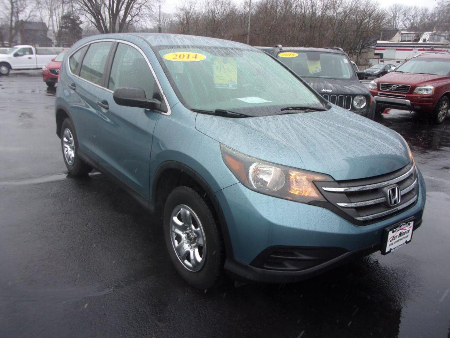 2014 BLUE HONDA CR-V LX (2HKRM4H34EH) with an 2.4L engine, Automatic transmission, located at 501 E. Columbia St., Springfield, OH, 45503, (800) 262-7122, 39.925262, -83.801796 - Photo#1