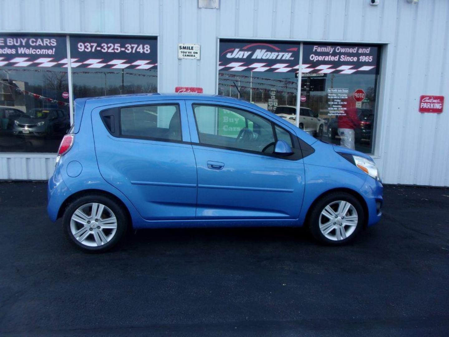 2014 BLUE CHEVROLET SPARK LS (KL8CB6S90EC) with an 1.2L engine, Continuously Variable transmission, located at 501 E. Columbia St., Springfield, OH, 45503, (800) 262-7122, 39.925262, -83.801796 - Photo#0