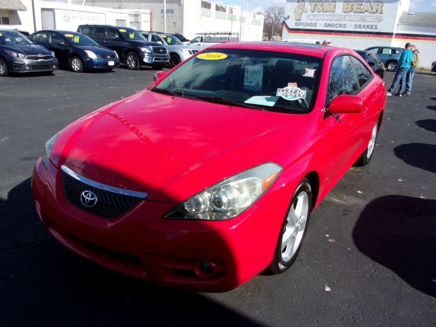 2008 RED TOYOTA CAMRY SOLARA SLE (4T1CA30P68U) with an 3.3L engine, Automatic transmission, located at 501 E. Columbia St., Springfield, OH, 45503, (800) 262-7122, 39.925262, -83.801796 - *** 1 Owner w/ 37 Service records on CarFax including timing belt service at Toyota Dealer *** V6 FWD *** Heated Leather Seating *** Moonroof *** SHARP!! *** Jay North Auto has offered hand picked vehicles since 1965! Our customer's enjoy a NO pressure buying experience with a small town feel. - Photo#3