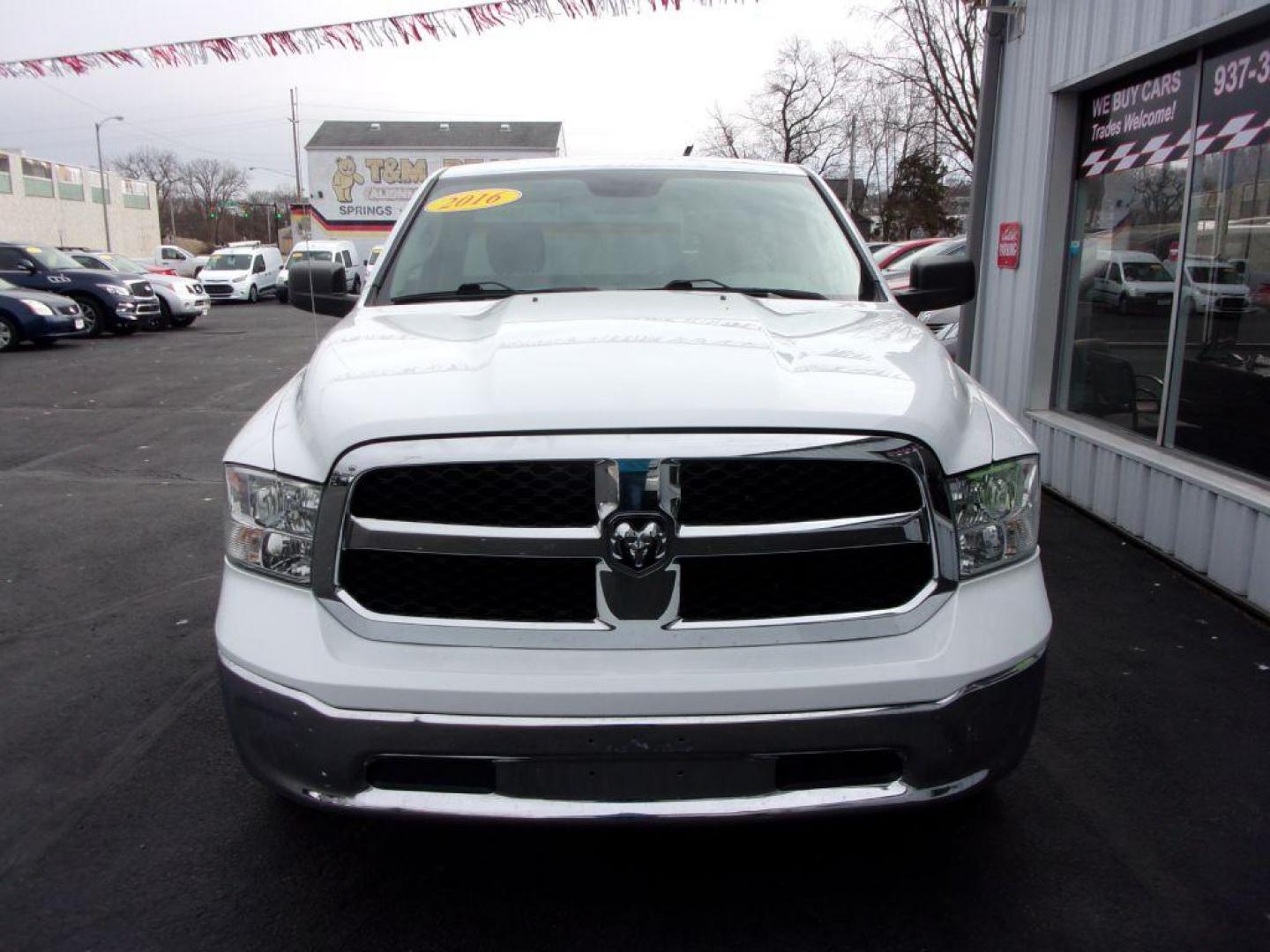 2016 WHITE RAM 1500 TRADESMAN (3C6JR6DT8GG) with an 5.7L engine, Automatic transmission, located at 501 E. Columbia St., Springfield, OH, 45503, (800) 262-7122, 39.925262, -83.801796 - *** 5.7L Hemi *** ST ** Newer Wheels and Tires *** Serviced and Detailed *** Tradesman PKG *** Jay North Auto has offered hand picked vehicles since 1965! Our customer's enjoy a NO pressure buying experience with a small town feel. All of our vehicles get fully inspected and detailed. We are a p - Photo#1