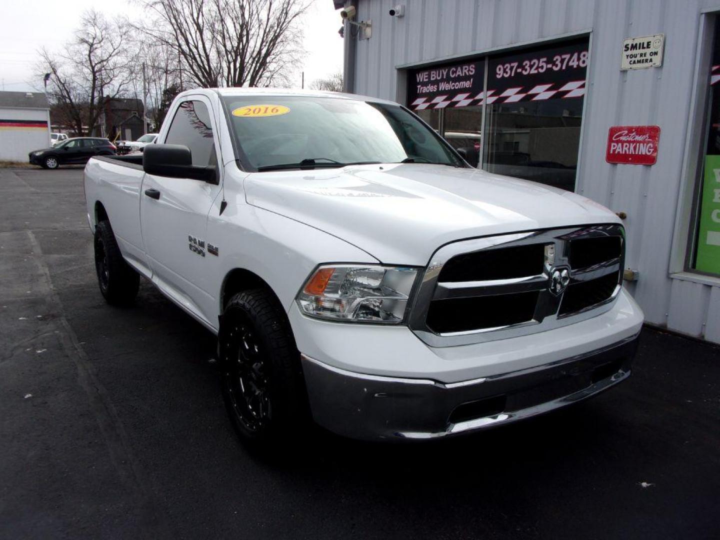 2016 WHITE RAM 1500 TRADESMAN (3C6JR6DT8GG) with an 5.7L engine, Automatic transmission, located at 501 E. Columbia St., Springfield, OH, 45503, (800) 262-7122, 39.925262, -83.801796 - *** 5.7L Hemi *** ST ** Newer Wheels and Tires *** Serviced and Detailed *** Tradesman PKG *** Jay North Auto has offered hand picked vehicles since 1965! Our customer's enjoy a NO pressure buying experience with a small town feel. All of our vehicles get fully inspected and detailed. We are a p - Photo#2