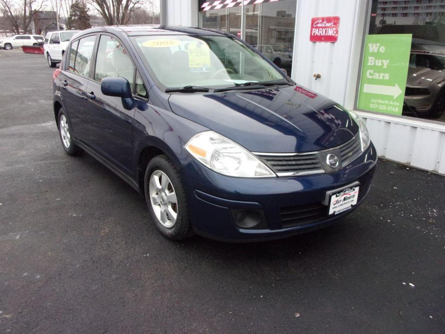 2008 BLUE NISSAN VERSA SL (3N1BC13E38L) with an 1.8L engine, Continuously Variable transmission, located at 501 E. Columbia St., Springfield, OH, 45503, (800) 262-7122, 39.925262, -83.801796 - Photo#2