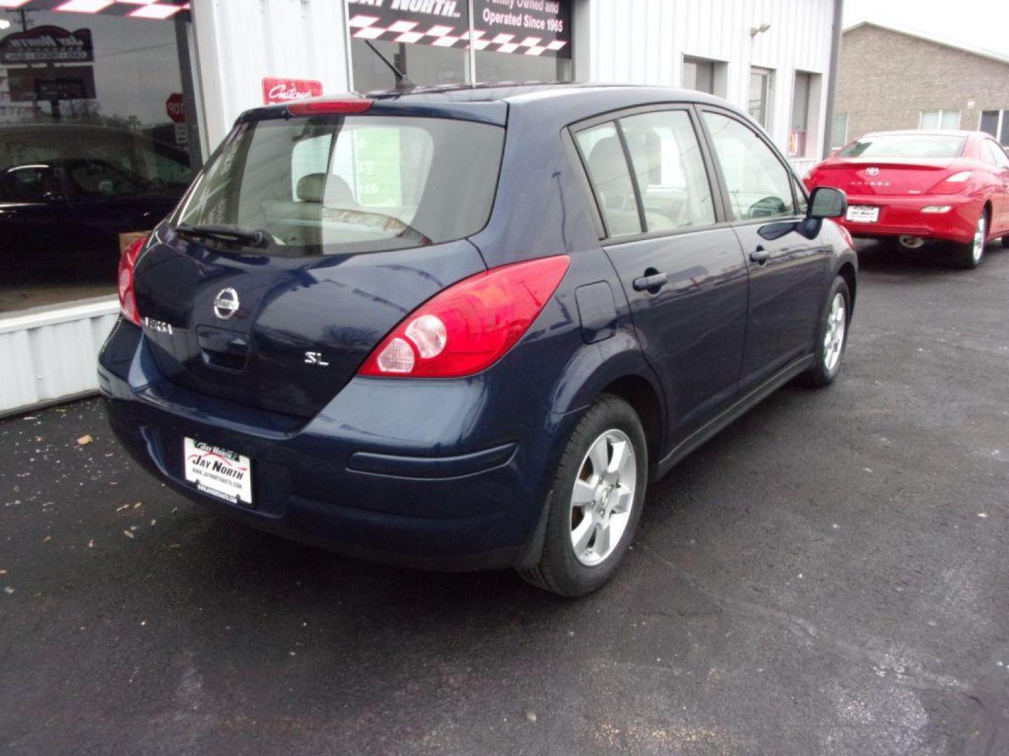 2008 BLUE NISSAN VERSA SL (3N1BC13E38L) with an 1.8L engine, Continuously Variable transmission, located at 501 E. Columbia St., Springfield, OH, 45503, (800) 262-7122, 39.925262, -83.801796 - Photo#3