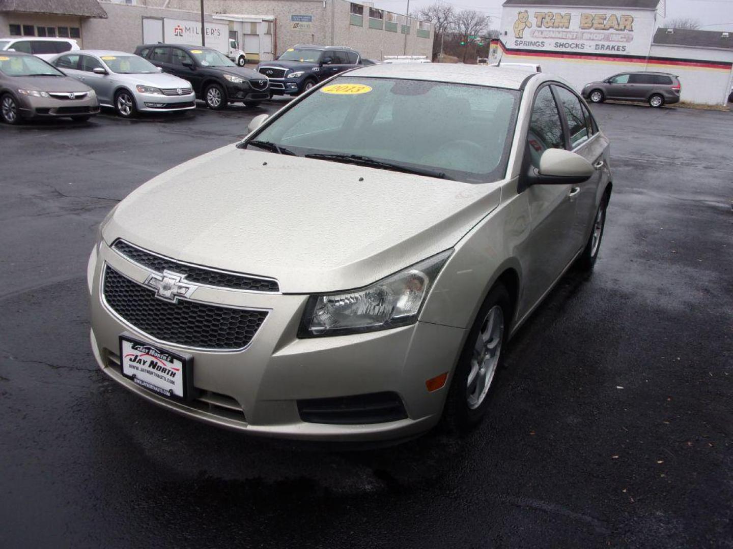 2013 GOLD CHEVROLET CRUZE LT (1G1PC5SB8D7) with an 1.4L engine, Automatic transmission, located at 501 E. Columbia St., Springfield, OH, 45503, (800) 262-7122, 39.925262, -83.801796 - Photo#3