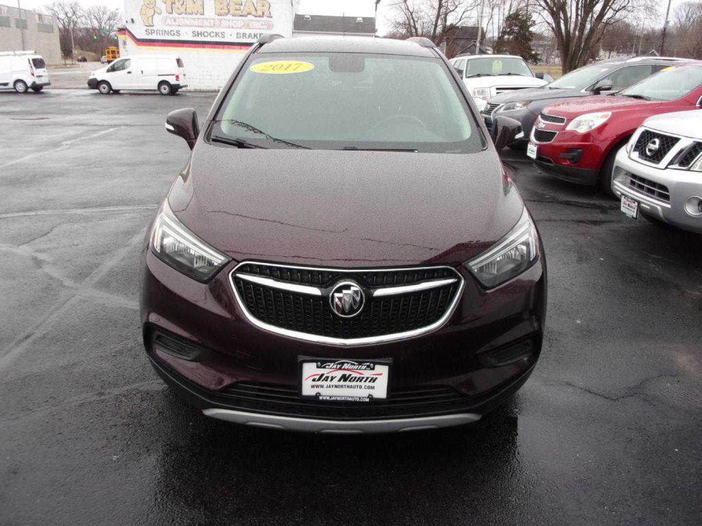 2017 MAROON BUICK ENCORE PREFERRED (KL4CJASB2HB) with an 1.4L engine, Automatic transmission, located at 501 E. Columbia St., Springfield, OH, 45503, (800) 262-7122, 39.925262, -83.801796 - *** FWD *** Serviced and Detailed *** For more information and photos, please log on to jaynorthauto.com, where you can view the CARFAX and SHOP BY PAYMENT - Photo#2