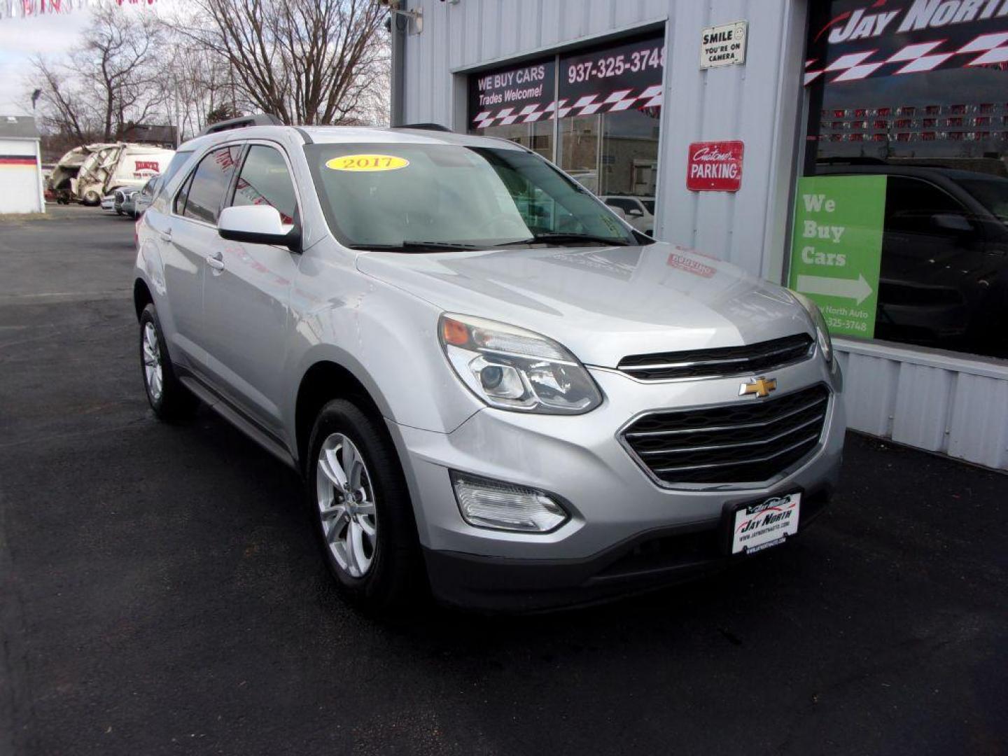 2017 SILVER CHEVROLET EQUINOX LT (2GNALCEK4H1) with an 2.4L engine, Automatic transmission, located at 501 E. Columbia St., Springfield, OH, 45503, (800) 262-7122, 39.925262, -83.801796 - Photo#2