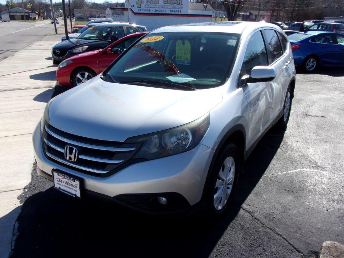 2014 SILVER HONDA CR-V EX (2HKRM4H5XEH) with an 2.4L engine, Automatic transmission, located at 501 E. Columbia St., Springfield, OH, 45503, (800) 262-7122, 39.925262, -83.801796 - Photo#3