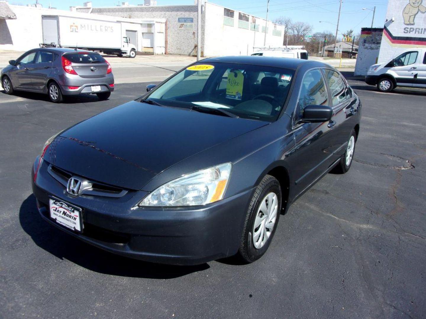 2005 GRAY HONDA ACCORD LX (1HGCM56495A) with an 2.4L engine, Automatic transmission, located at 501 E. Columbia St., Springfield, OH, 45503, (800) 262-7122, 39.925262, -83.801796 - Photo#1