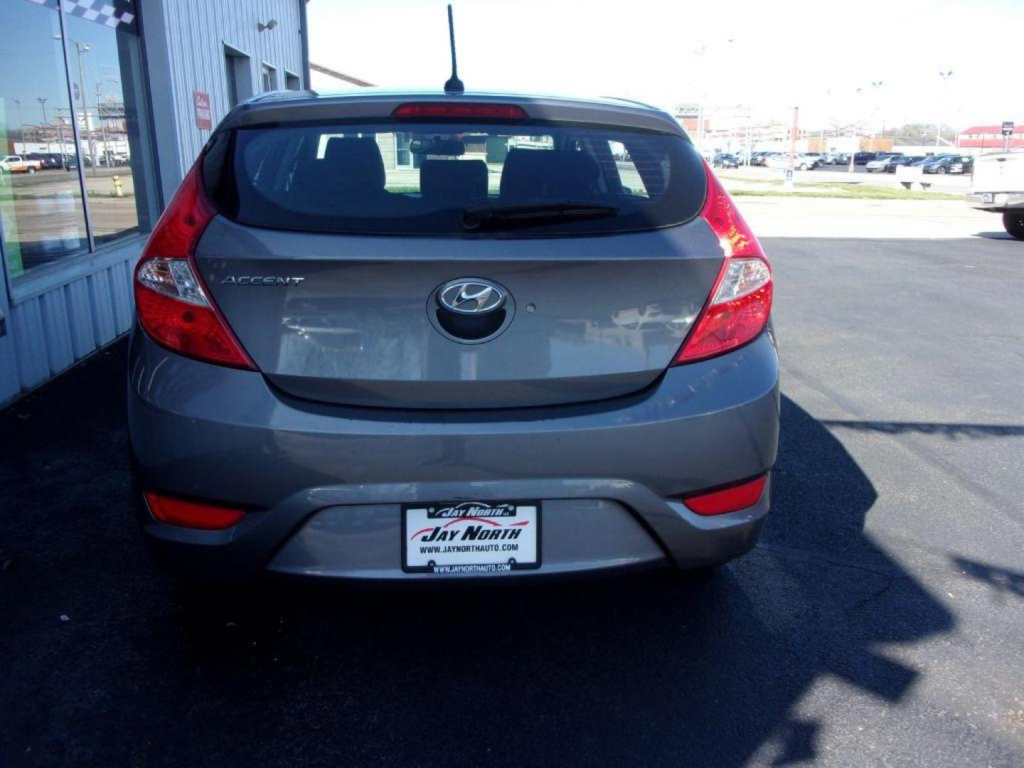 2015 GRAY HYUNDAI ACCENT GS (KMHCT5AE2FU) with an 1.6L engine, Automatic transmission, located at 501 E. Columbia St., Springfield, OH, 45503, (800) 262-7122, 39.925262, -83.801796 - *** Serviced and Detailed *** GS *** Hatchback *** Gas Saver *** Jay North Auto has offered hand picked vehicles since 1965! Our customer's enjoy a NO pressure buying experience with a small town feel. All of our vehicles get fully inspected and detailed. We are a preferred dealer for many loca - Photo#4