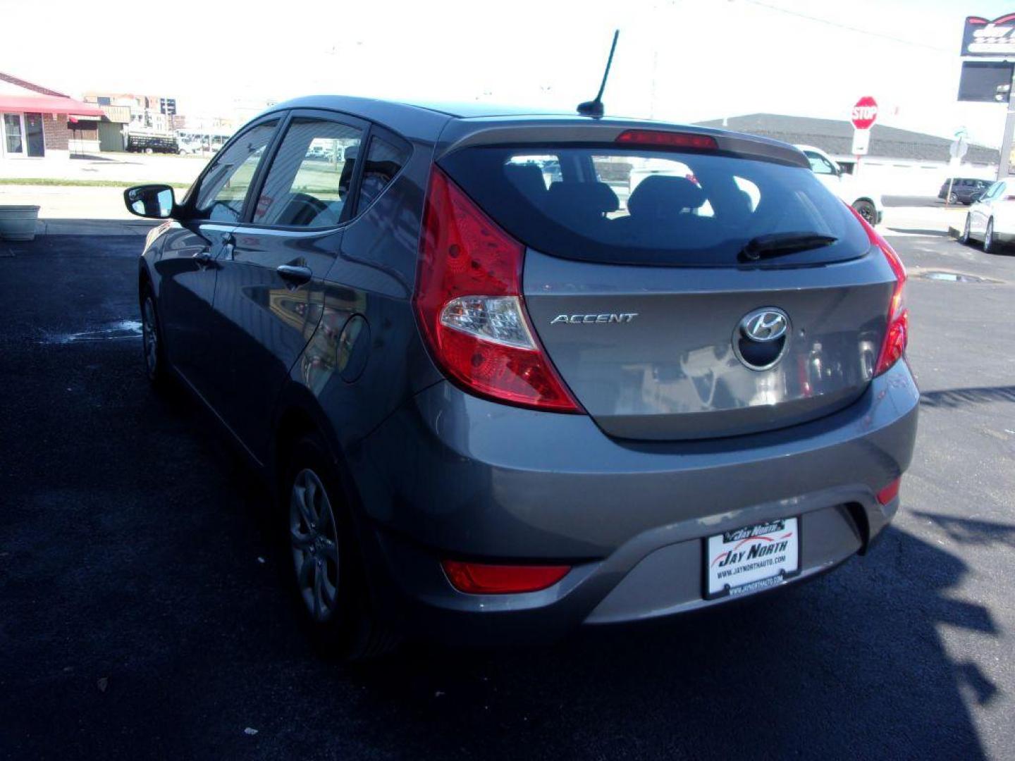 2015 GRAY HYUNDAI ACCENT GS (KMHCT5AE2FU) with an 1.6L engine, Automatic transmission, located at 501 E. Columbia St., Springfield, OH, 45503, (800) 262-7122, 39.925262, -83.801796 - *** Serviced and Detailed *** GS *** Hatchback *** Gas Saver *** Jay North Auto has offered hand picked vehicles since 1965! Our customer's enjoy a NO pressure buying experience with a small town feel. All of our vehicles get fully inspected and detailed. We are a preferred dealer for many loca - Photo#5