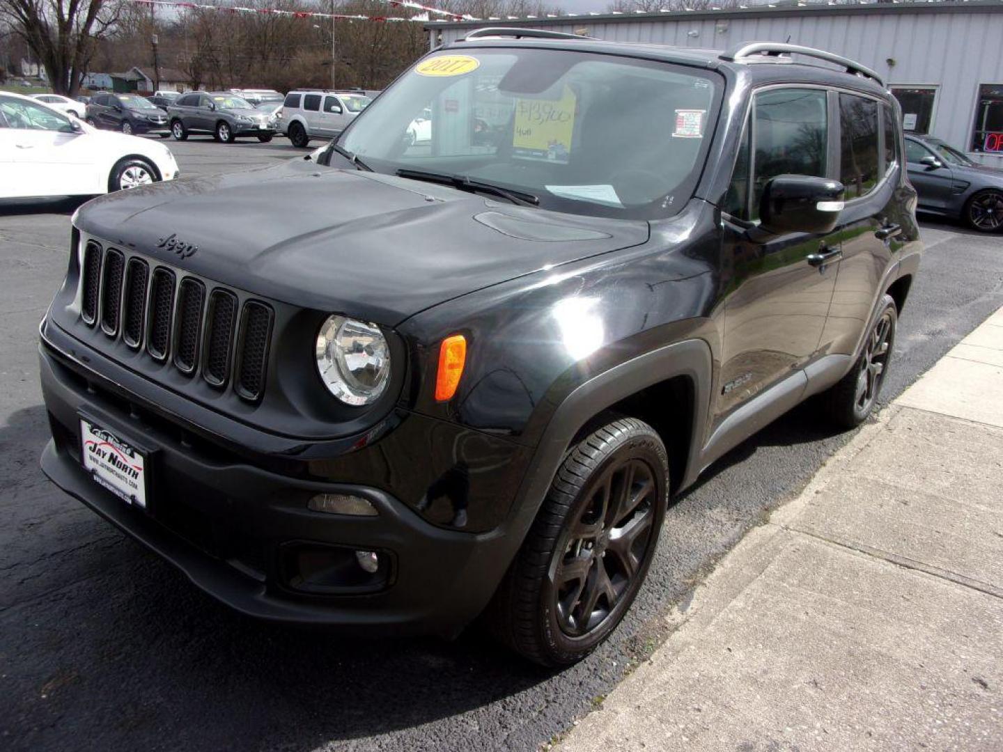 2017 BLACK JEEP RENEGADE LATITUDE (ZACCJBBB3HP) with an 2.4L engine, Automatic transmission, located at 501 E. Columbia St., Springfield, OH, 45503, (800) 262-7122, 39.925262, -83.801796 - Photo#1