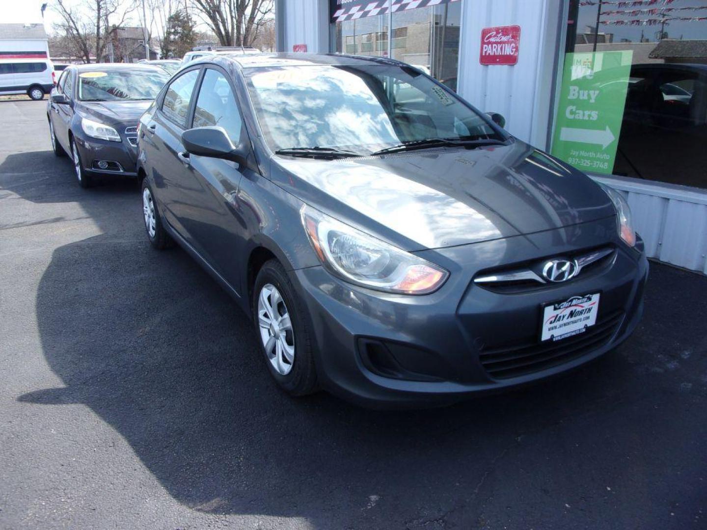 2012 GRAY HYUNDAI ACCENT GLS (KMHCT4AE3CU) with an 1.6L engine, Automatic transmission, located at 501 E. Columbia St., Springfield, OH, 45503, (800) 262-7122, 39.925262, -83.801796 - ***Clean Carfax***Gas Saver***GLS***New Tires***39 Service Records On Carfax***Serviced and Detailed*** Jay North Auto has offered hand picked vehicles since 1965! Our customer's enjoy a NO pressure buying experience with a small town feel. All of our vehicles get fully inspected and detailed. W - Photo#2