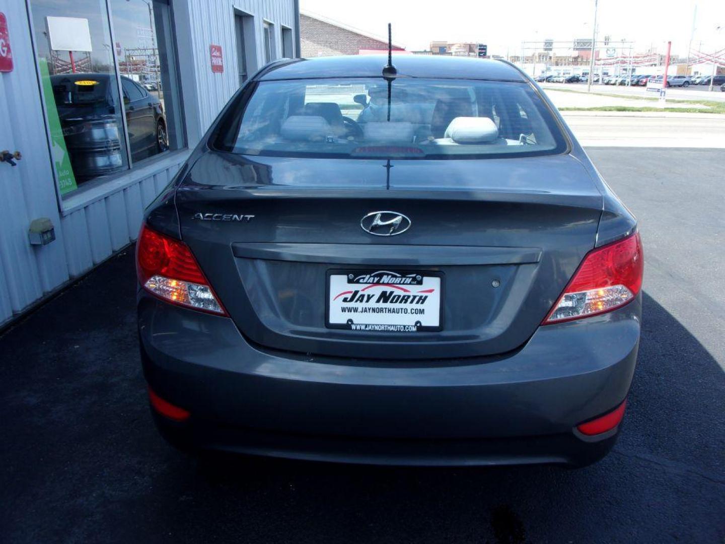 2012 GRAY HYUNDAI ACCENT GLS (KMHCT4AE3CU) with an 1.6L engine, Automatic transmission, located at 501 E. Columbia St., Springfield, OH, 45503, (800) 262-7122, 39.925262, -83.801796 - ***Clean Carfax***Gas Saver***GLS***New Tires***39 Service Records On Carfax***Serviced and Detailed*** Jay North Auto has offered hand picked vehicles since 1965! Our customer's enjoy a NO pressure buying experience with a small town feel. All of our vehicles get fully inspected and detailed. W - Photo#4