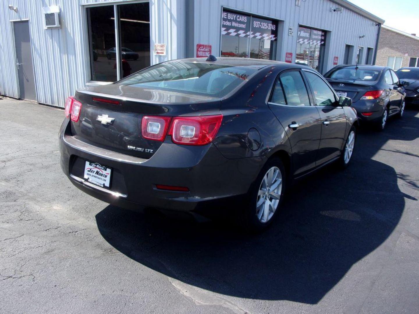 2013 GRAY CHEVROLET MALIBU LTZ (1G11H5SA1DF) with an 2.5L engine, Automatic transmission, located at 501 E. Columbia St., Springfield, OH, 45503, (800) 262-7122, 39.925262, -83.801796 - ***Clean Carfax***LTZ***New Tires***Heated Leather Seating***Serviced and Detailed*** Jay North Auto has offered hand picked vehicles since 1965! Our customer's enjoy a NO pressure buying experience with a small town feel. All of our vehicles get fully inspected and detailed. We are a preferred - Photo#3