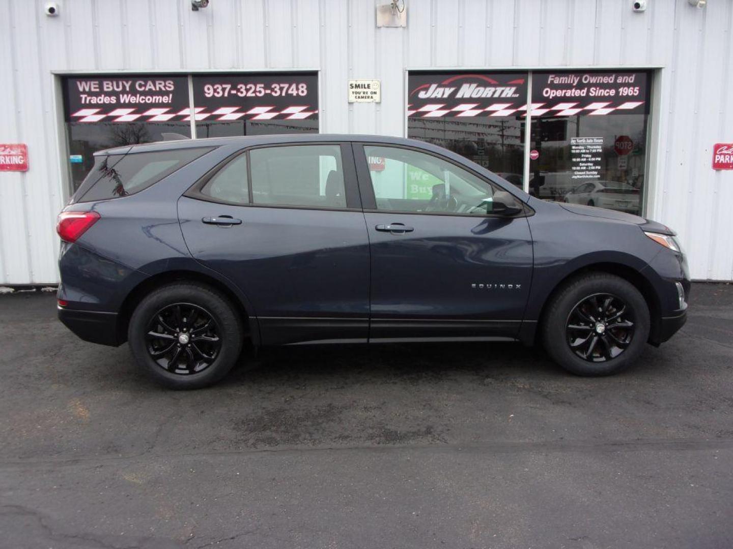 2018 BLUE CHEVROLET EQUINOX LS (3GNAXHEV7JL) with an 1.5L engine, Automatic transmission, located at 501 E. Columbia St., Springfield, OH, 45503, (800) 262-7122, 39.925262, -83.801796 - Photo#0