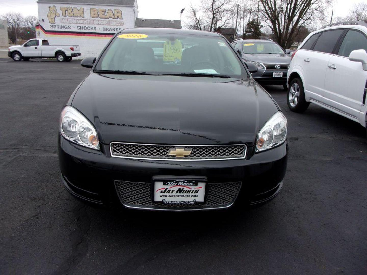 2016 BLACK CHEVROLET IMPALA LIMITED LT (2G1WB5E35G1) with an 3.6L engine, Automatic transmission, located at 501 E. Columbia St., Springfield, OH, 45503, (800) 262-7122, 39.925262, -83.801796 - Photo#1