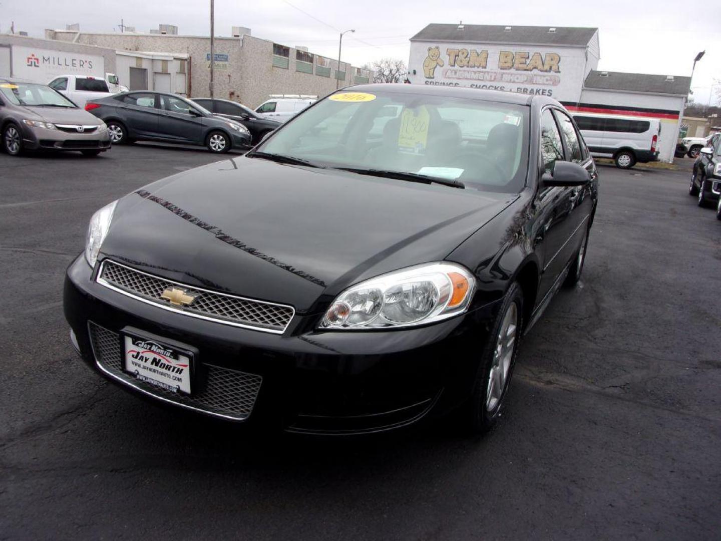 2016 BLACK CHEVROLET IMPALA LIMITED LT (2G1WB5E35G1) with an 3.6L engine, Automatic transmission, located at 501 E. Columbia St., Springfield, OH, 45503, (800) 262-7122, 39.925262, -83.801796 - Photo#6