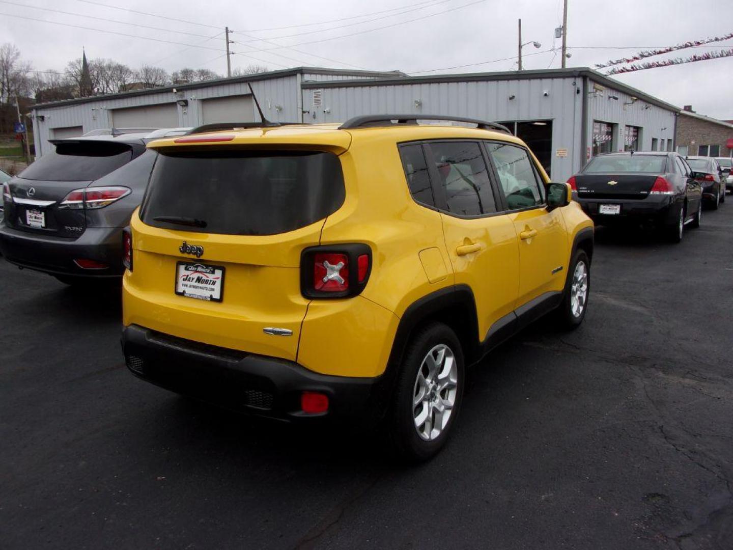 2017 YELLOW JEEP RENEGADE LATITUDE (ZACCJABB1HP) with an 2.4L engine, Automatic transmission, located at 501 E. Columbia St., Springfield, OH, 45503, (800) 262-7122, 39.925262, -83.801796 - Photo#3