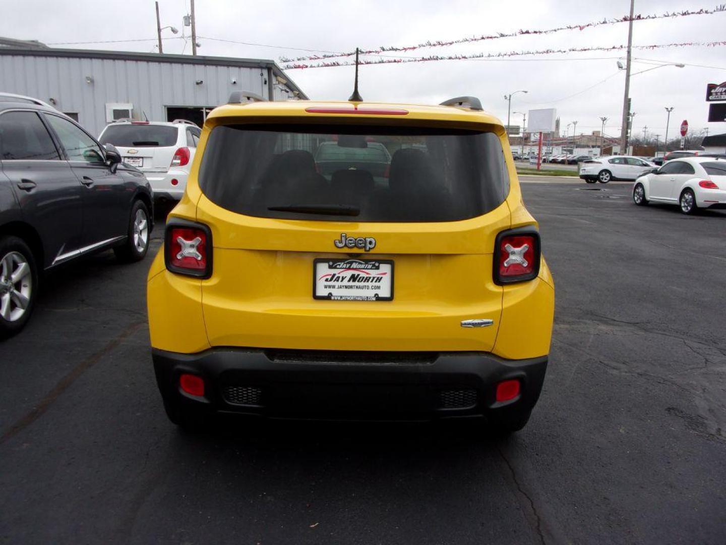 2017 YELLOW JEEP RENEGADE LATITUDE (ZACCJABB1HP) with an 2.4L engine, Automatic transmission, located at 501 E. Columbia St., Springfield, OH, 45503, (800) 262-7122, 39.925262, -83.801796 - Photo#4